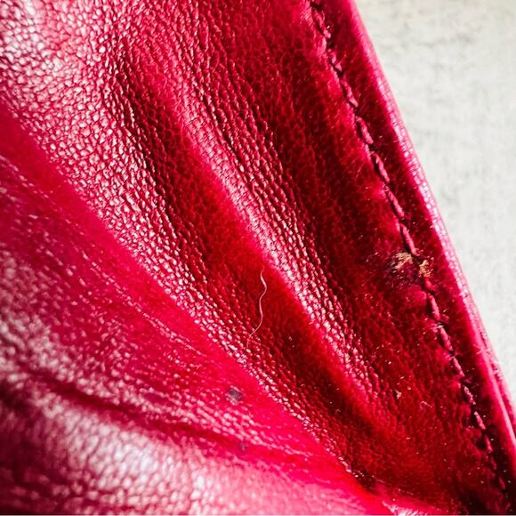 Chanel Burgundy Red Caviar Leather Fold Over Open Wallet - Picture 4 of 16